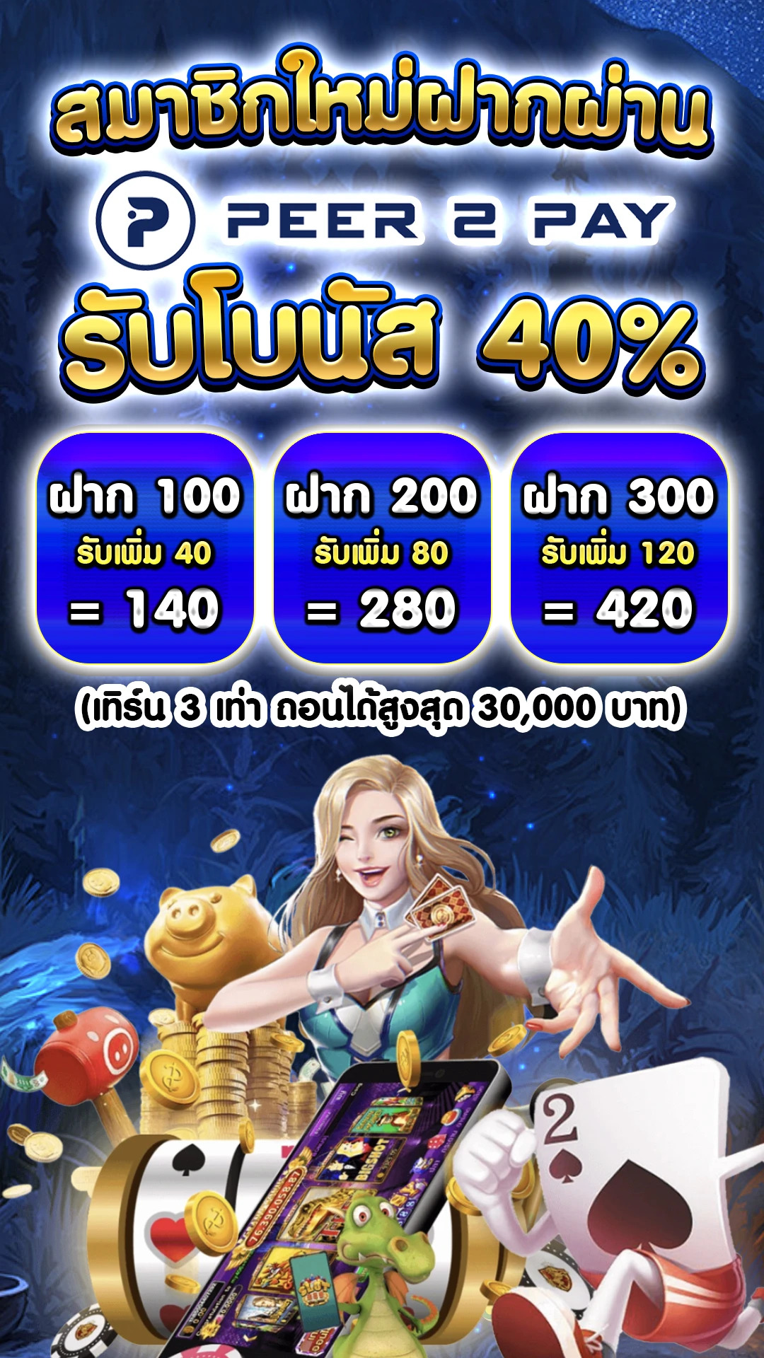 เว็บตรงฝากถอนไม่มีขั้นต่ํา 1 บาทก็ถอนได้ - แบนเนอร์โปรโมชั่น